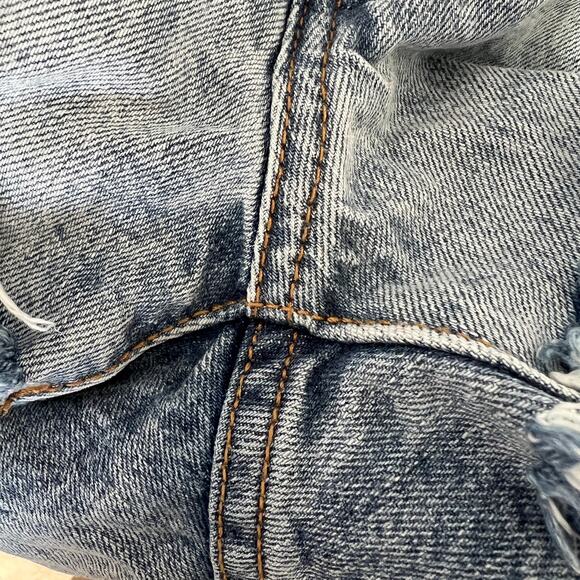 Levi’s 501 Original Light Wash Distressed Cutoff Denim Button Shorts Women Sz 25 - Picture 9 of 13